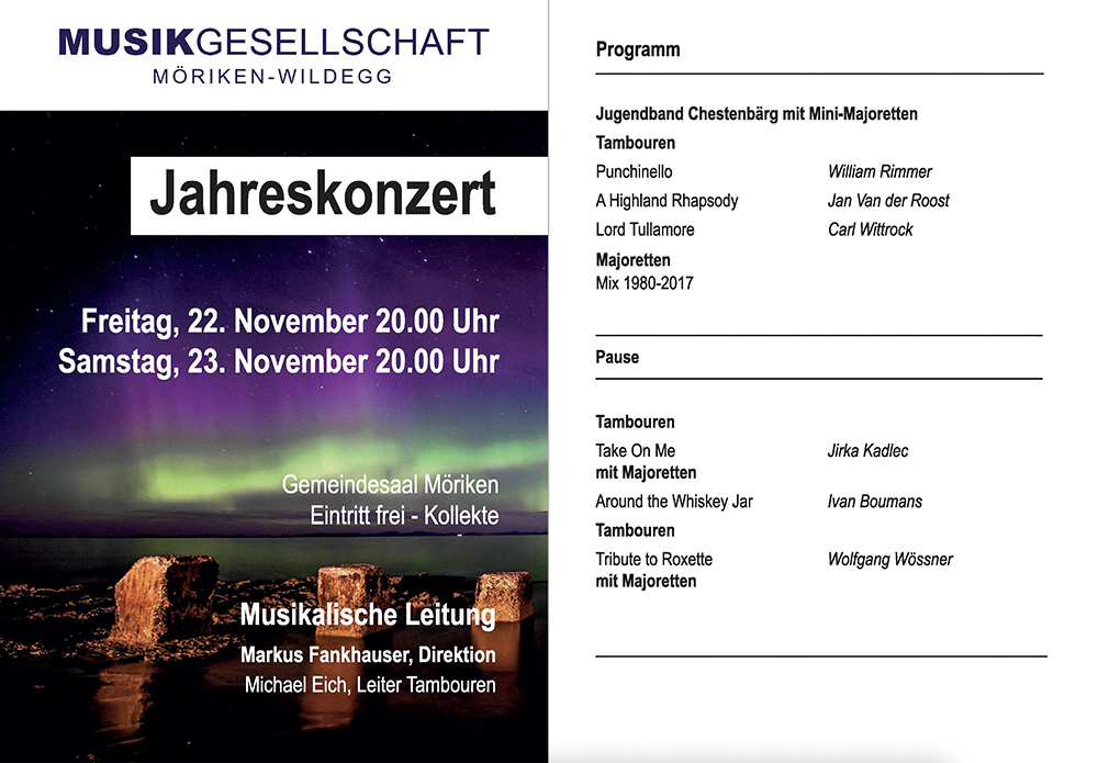 Jahreskonzert Program